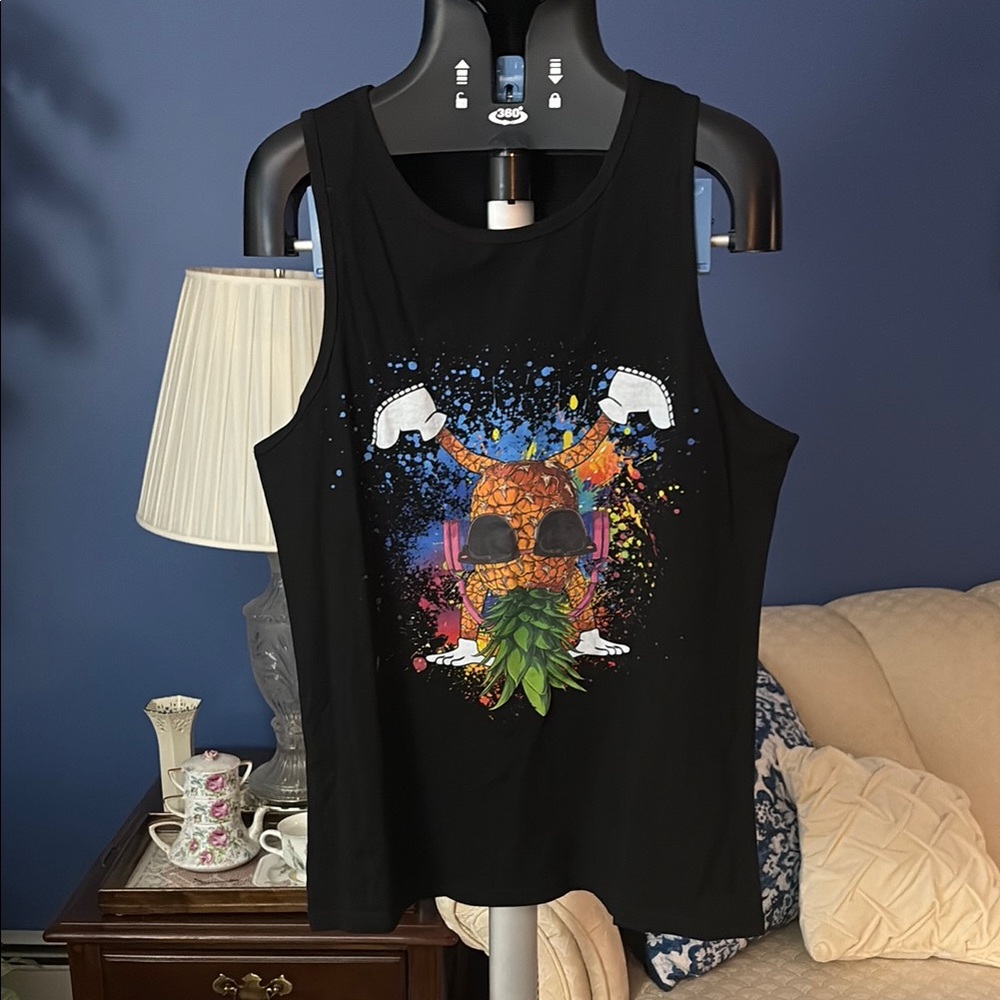 Black Dancing Pineapple Tank Top